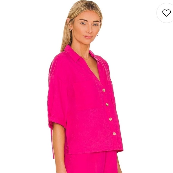 SANCTUARY REVOLVE Easy Pocket Shirt in Tart BNWT - Picture 4 of 6